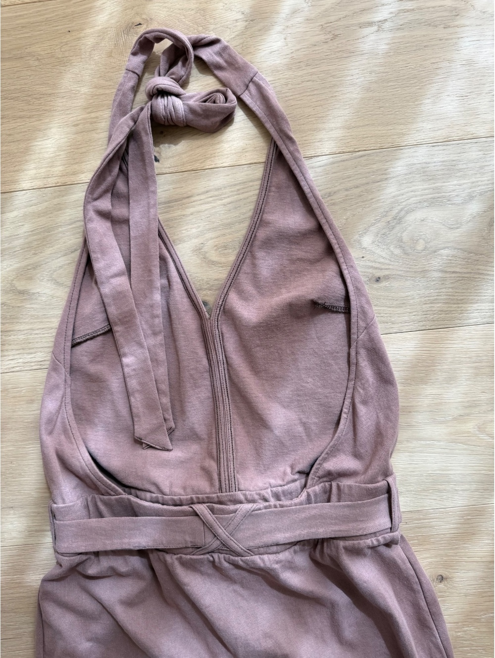 Free People FP Beach Randi Brownie Midi Dress Halter Belted Brown Size S NWT - Picture 6 of 8
